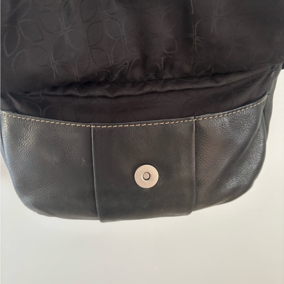 277A Fossil black Leather crossbody Bag - Picture 4 of 7